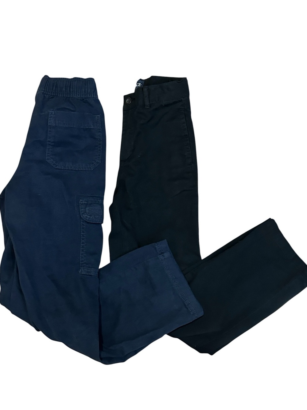 Children’s Place Lot of 2 Boys’ Cargo & Chino Pants Black Navy Sz 10Slim School